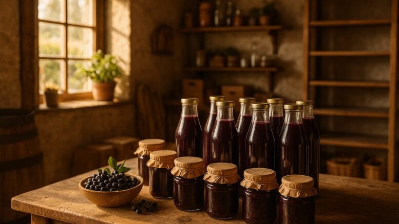 Hofladen mit Aroniaprodukten – Saft, Beeren und Pulver aus regionaler Ernte